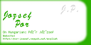 jozsef por business card